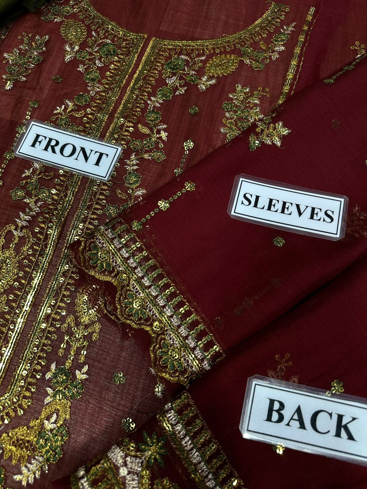 Unstitched Luxury Chiffon 3-Piece Suit with Malai Trouser By Asim Jofa