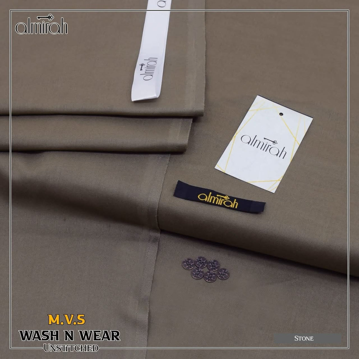 Men's Luxury Semi Wool Wash & Wear Unstitched By ALMIRAH