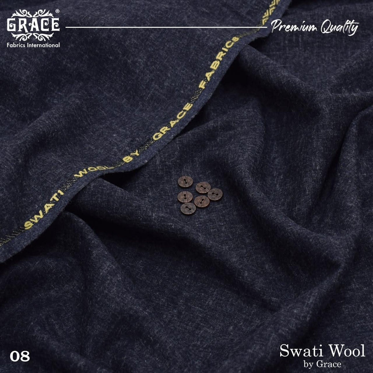 Luxury Men's Swati Wool Unstitched Winter Suit Fabric