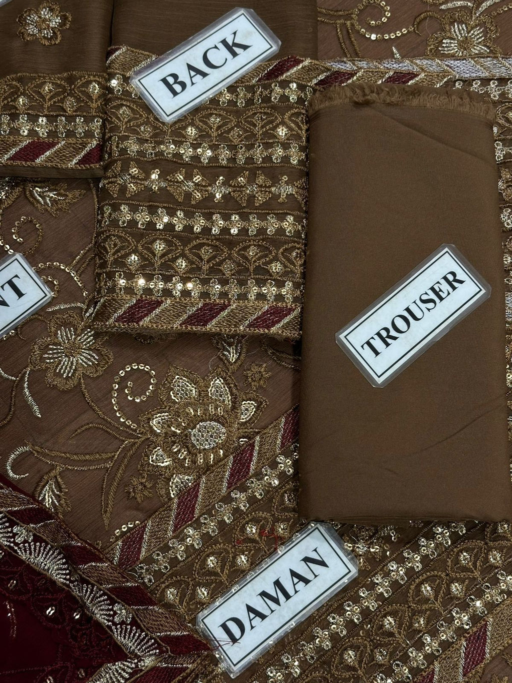 Unstitched Luxury Chiffon 3-Piece Suit with Malai Trouser