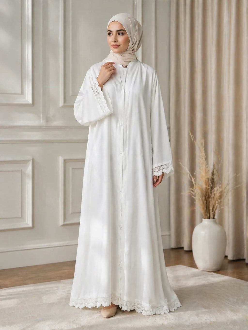 Ayra White Grace Abaya