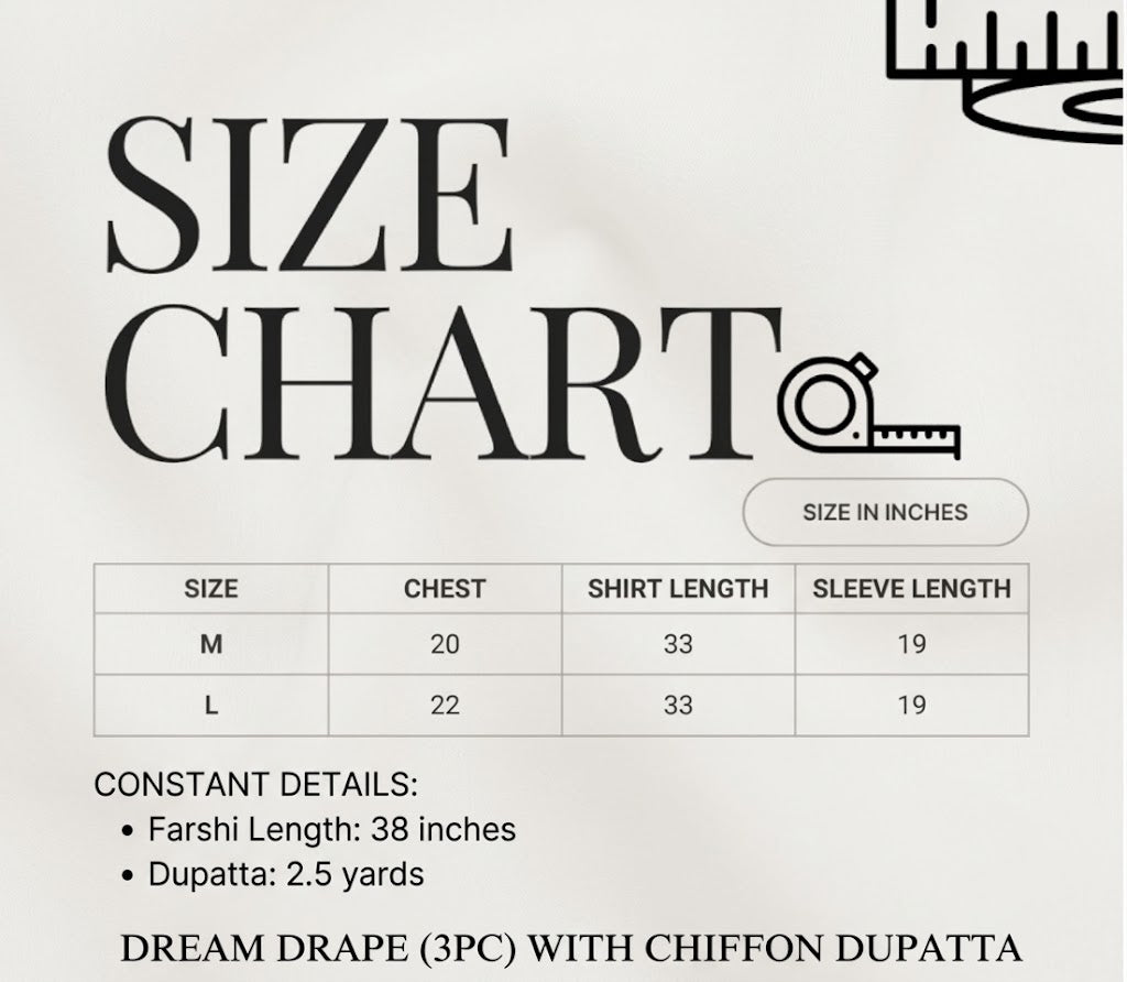 DREAM DRAPE (3PC) WITH CHIFFON DUPATTA