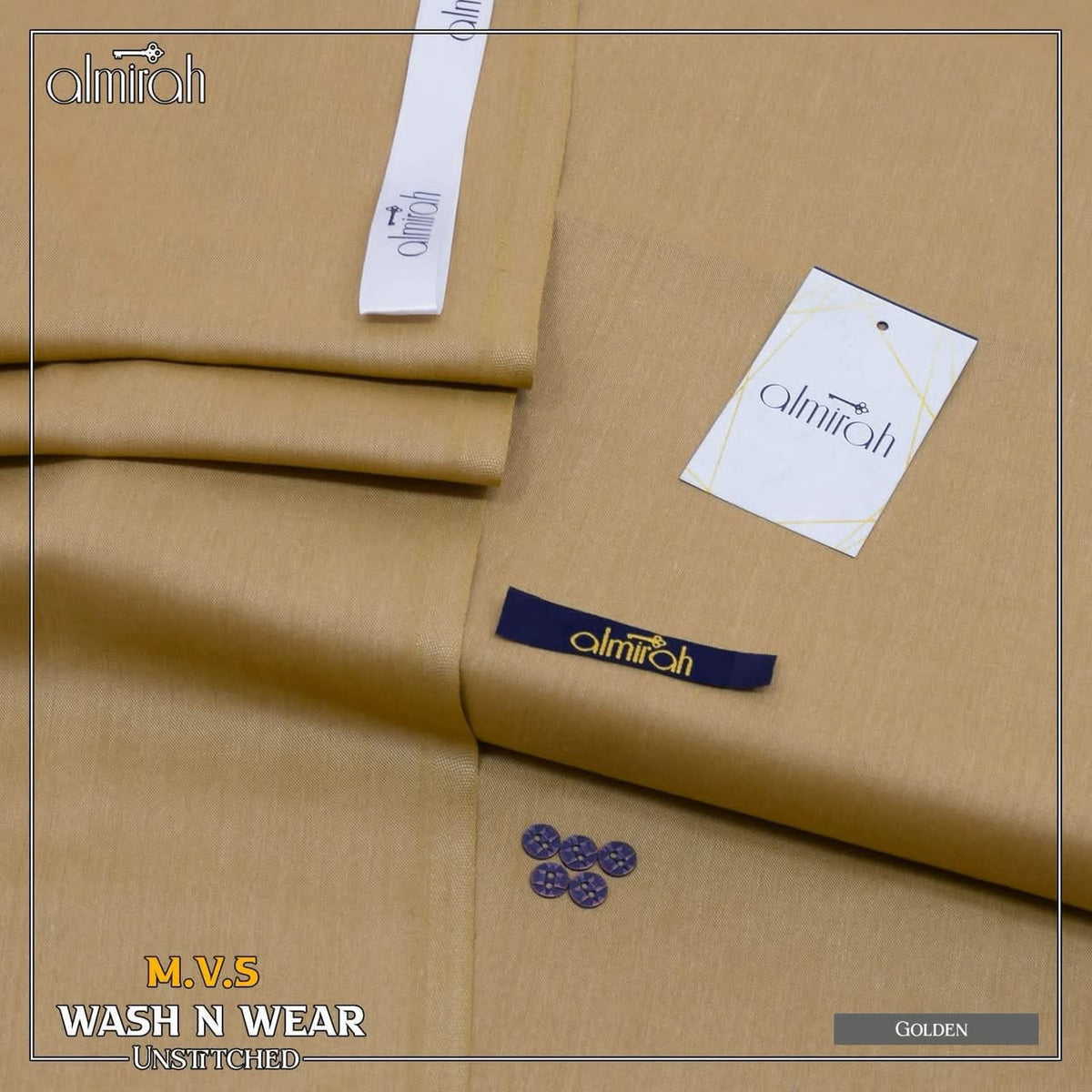 Men's Luxury Semi Wool Wash & Wear Unstitched By ALMIRAH