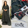 Premium Digital Printed Airjet Slub Linen 3-Piece Suit By IZNIK