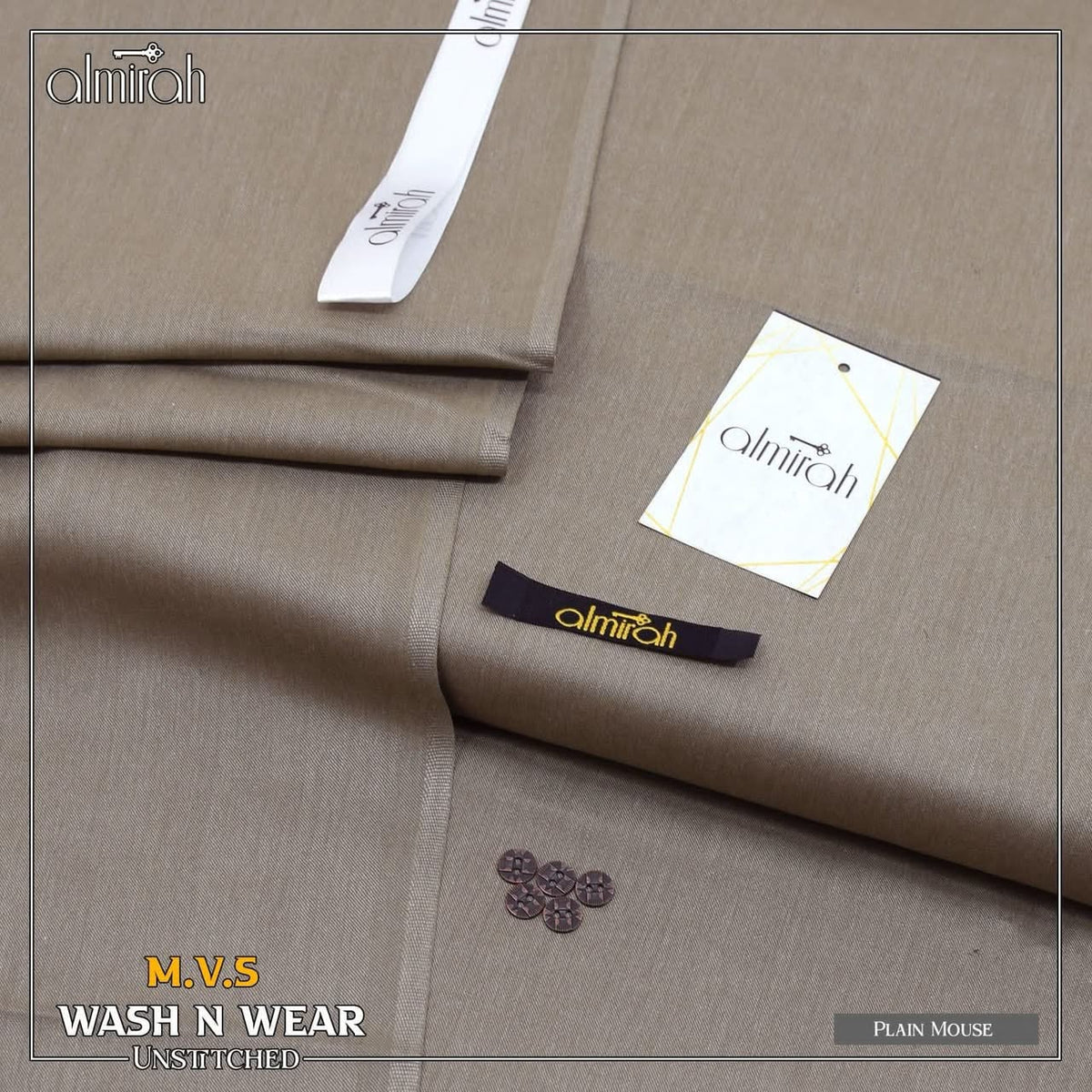 Men's Luxury Semi Wool Wash & Wear Unstitched By ALMIRAH