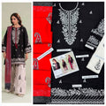 Premium Embroidered Airjet Dhanak 3-Piece Suit with Digital Printed Wool Shawl