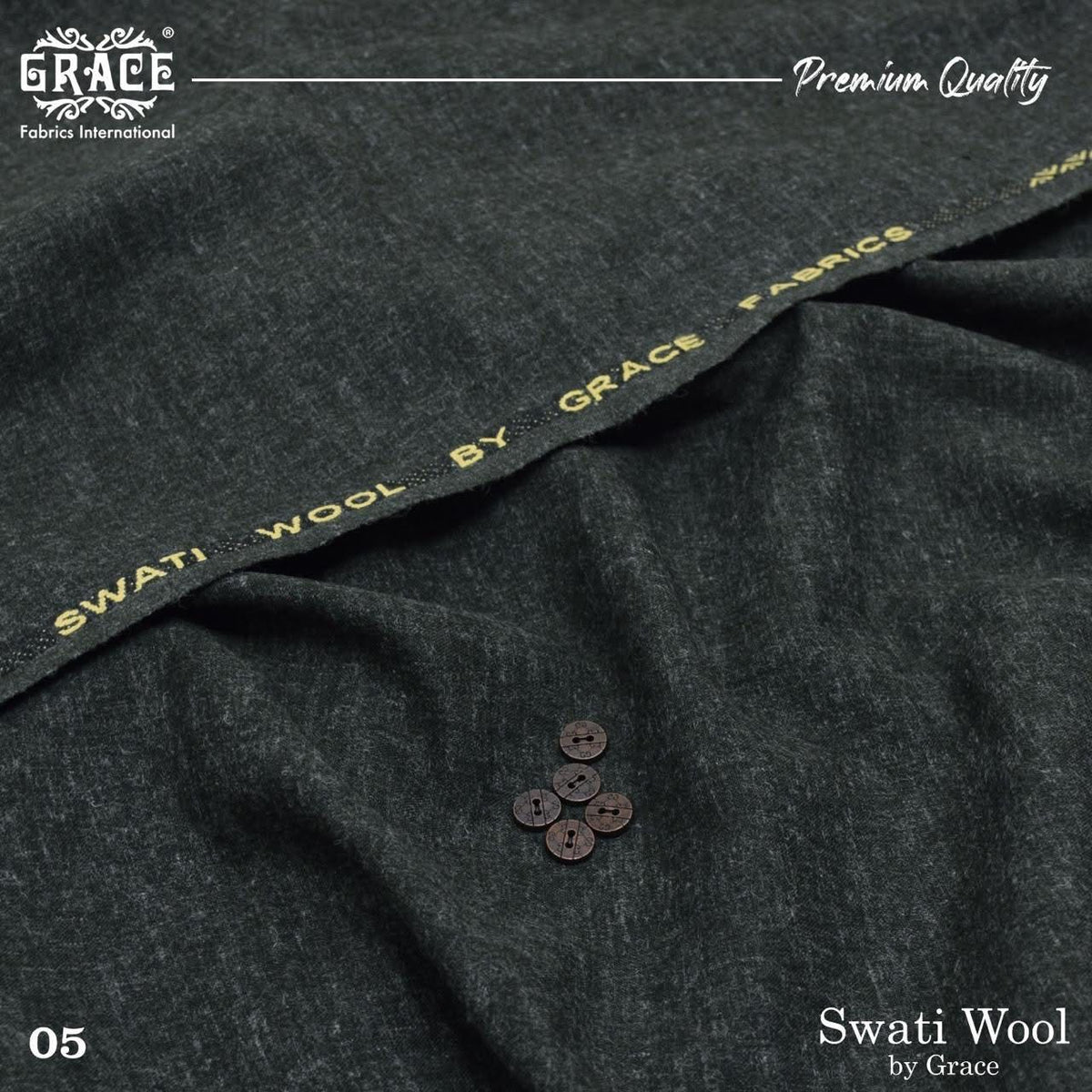 Luxury Men's Swati Wool Unstitched Winter Suit Fabric