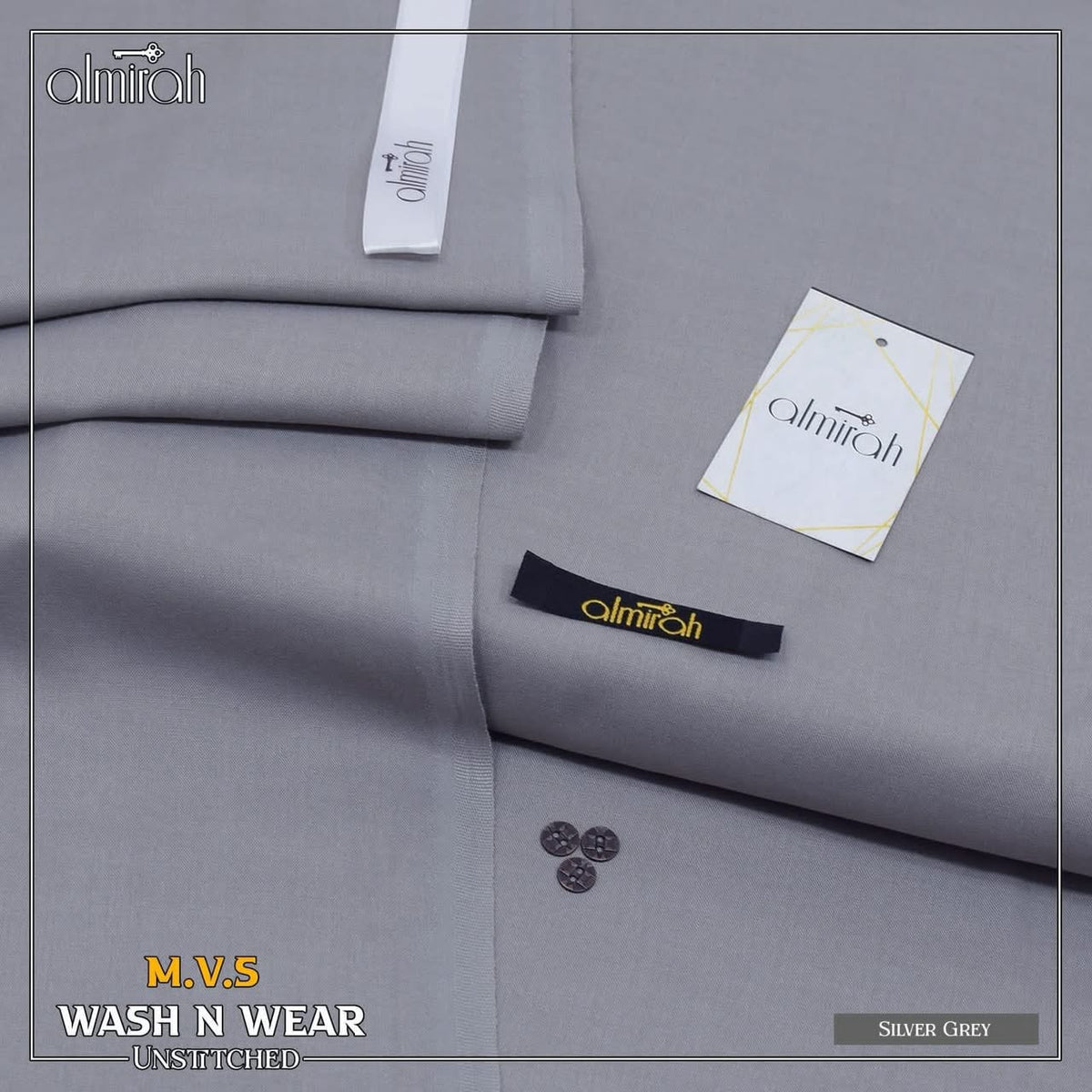 Men's Luxury Semi Wool Wash & Wear Unstitched By ALMIRAH