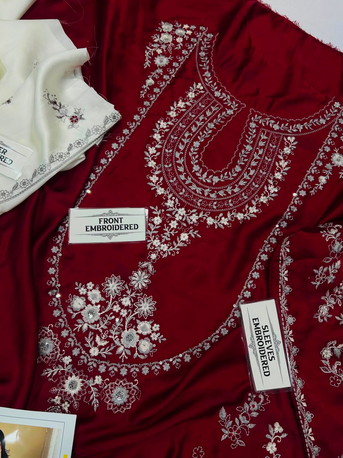 Premium Heavy Embroidered Shamoze Silk 2-Piece Suit