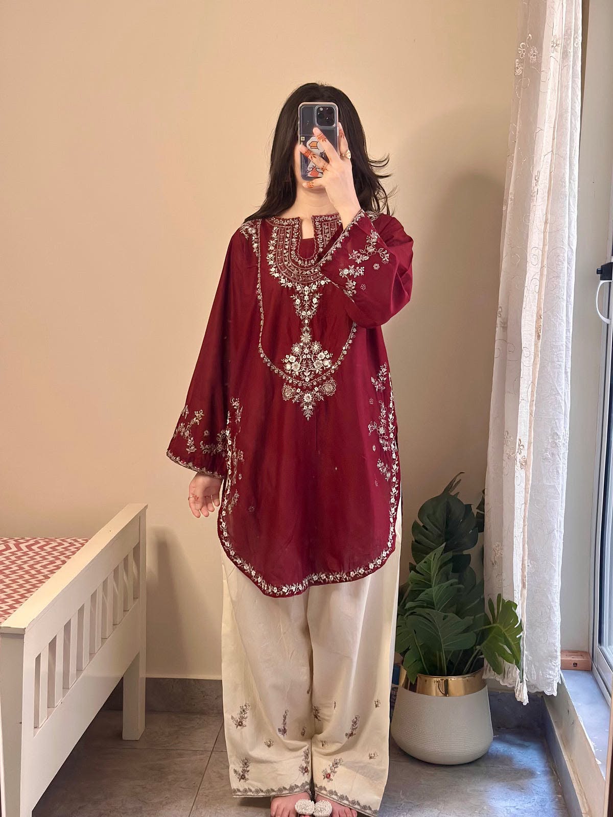 Premium Heavy Embroidered Shamoze Silk 2-Piece Suit