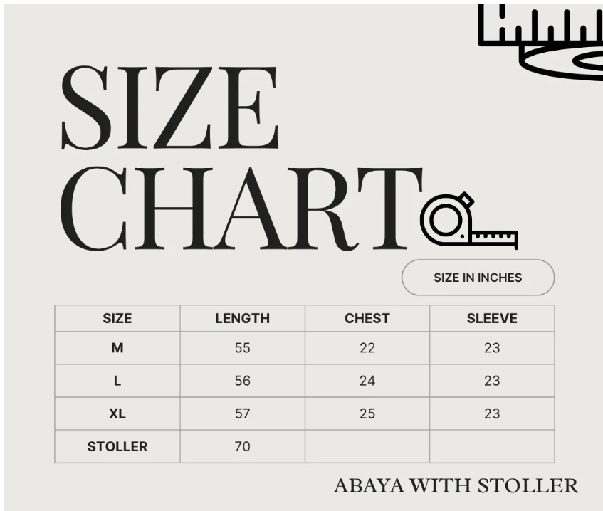Smokestone Abaya with stoller