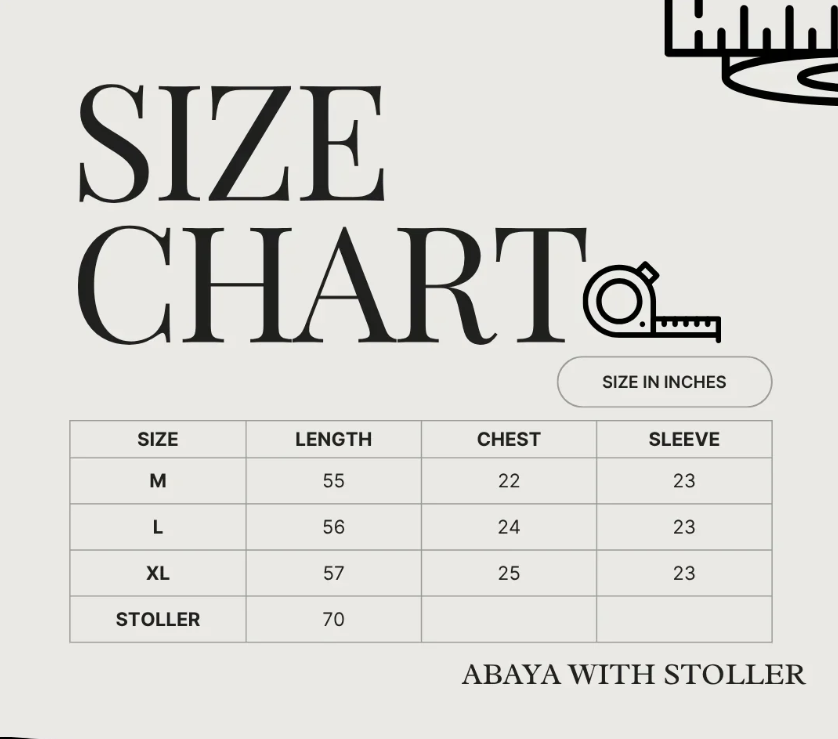 Safa Embroidered Abaya With Stoller