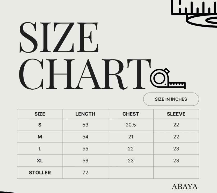 Modest Badam Abaya with Stoller