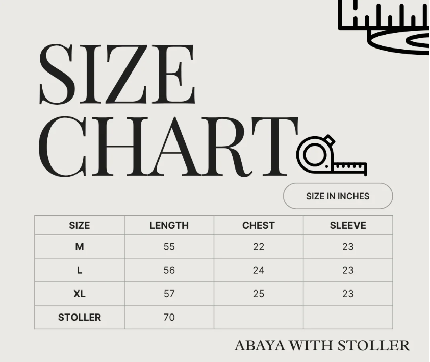 Luna Ribbon Abaya With Stoller