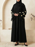 Daisy Noir Abaya with stoller