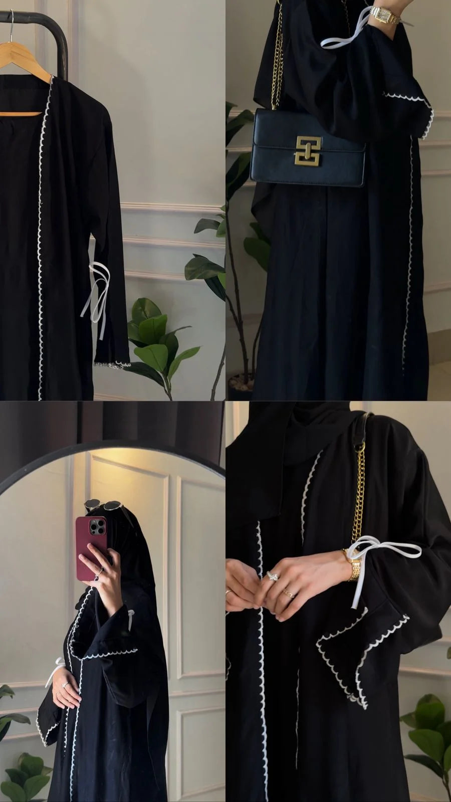 Luna Ribbon Abaya With Stoller