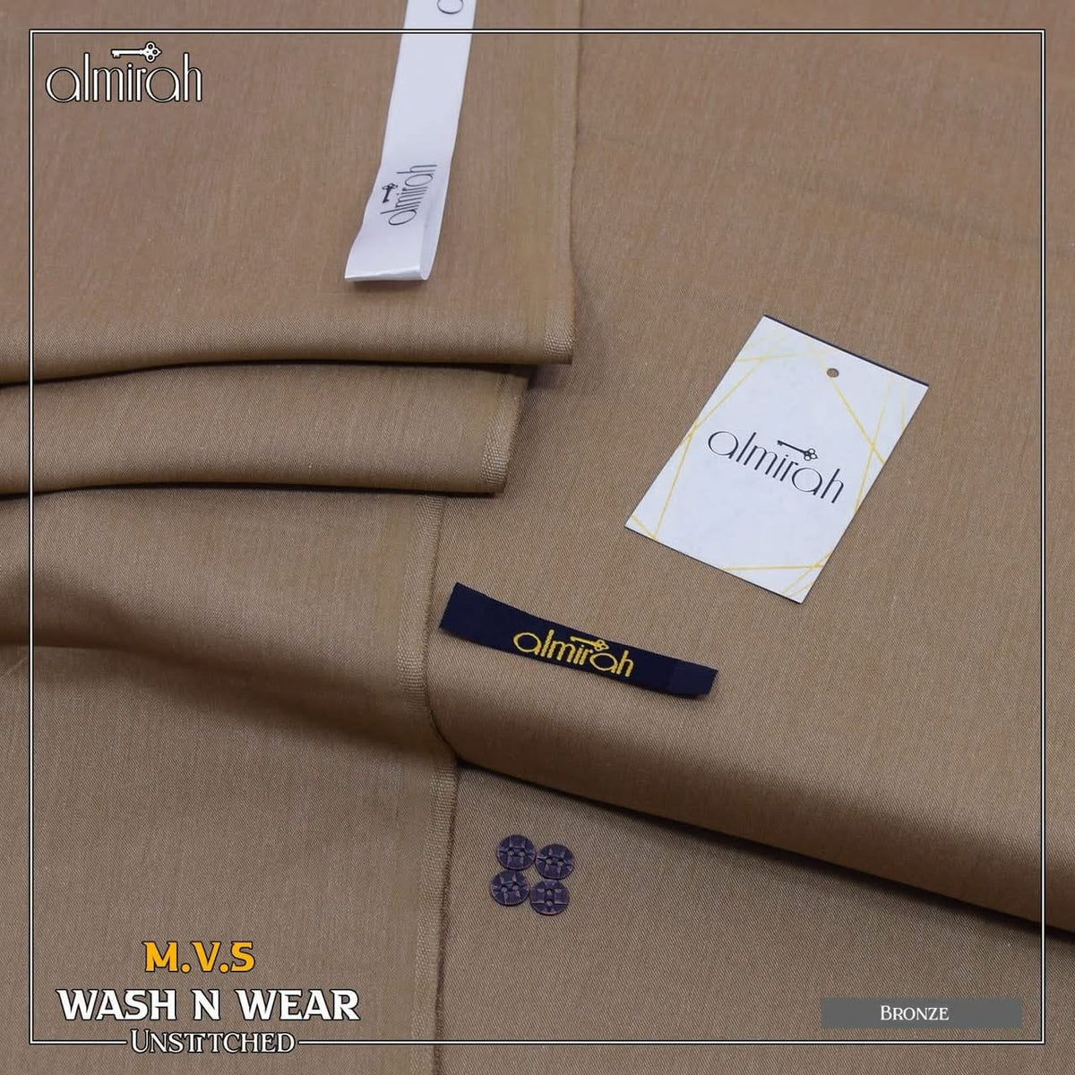 Men's Luxury Semi Wool Wash & Wear Unstitched By ALMIRAH