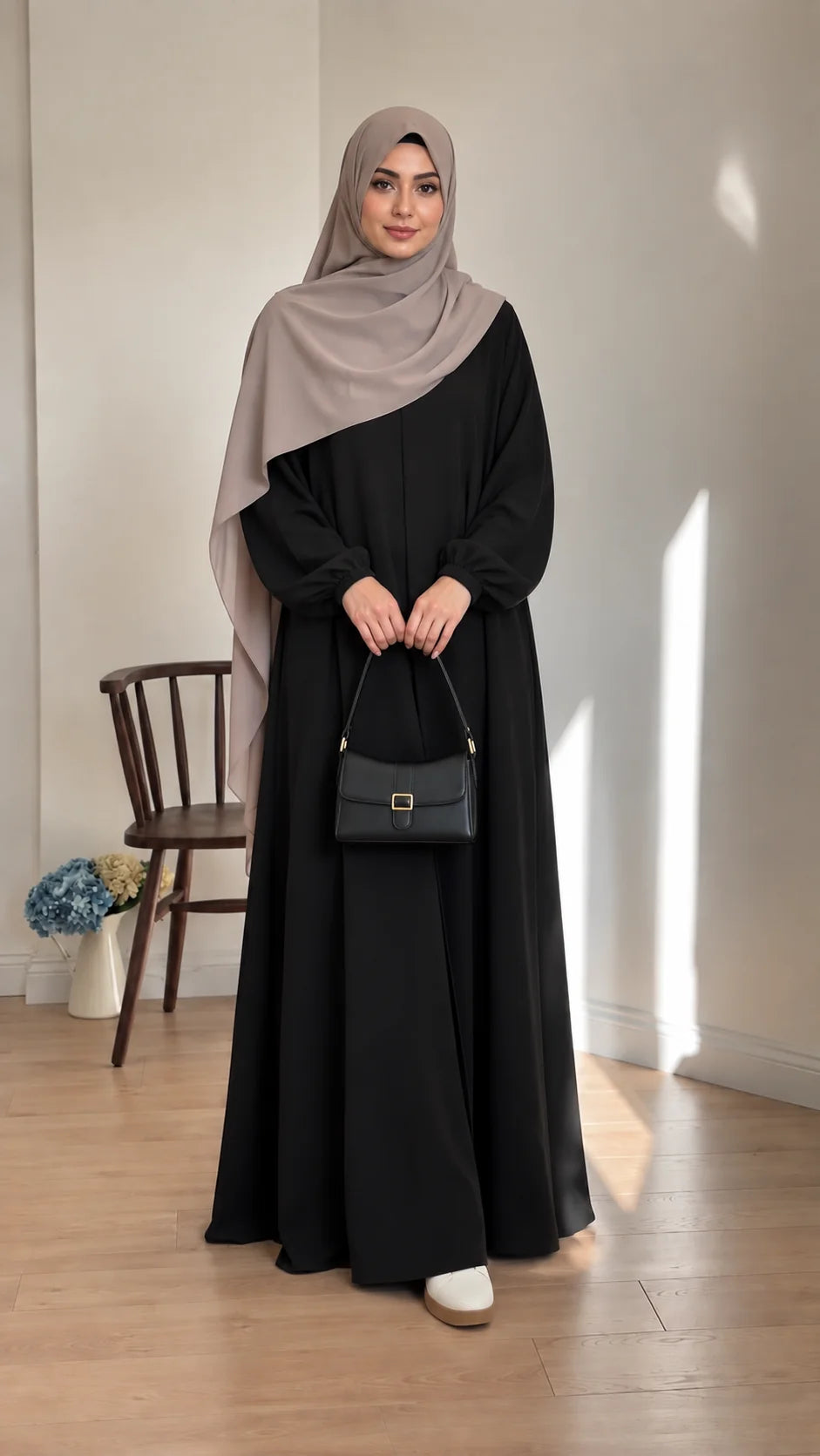 Modest Badam Abaya with Stoller