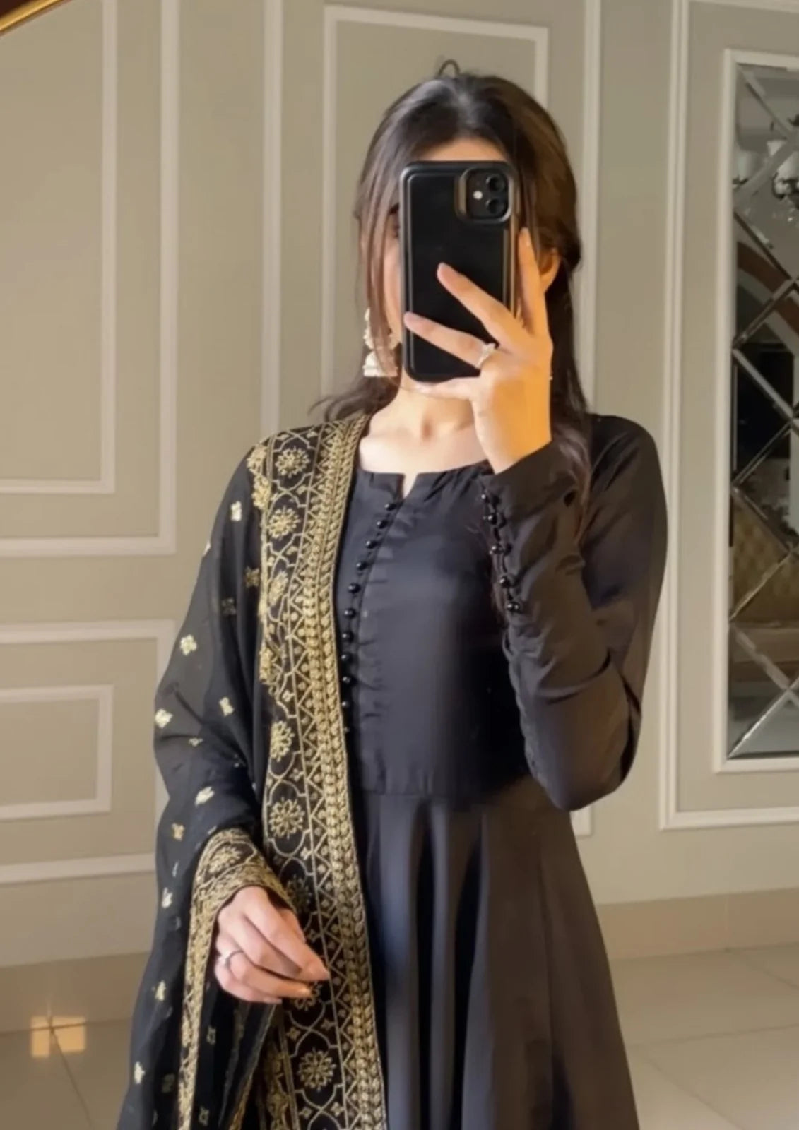 Noor e mahfil 3PCS  With ORGANZA DUPATTA