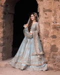 Luxury Heavy Zari & Sequin Embroidered Net Bridal Maxi Suit with Stone Handwork