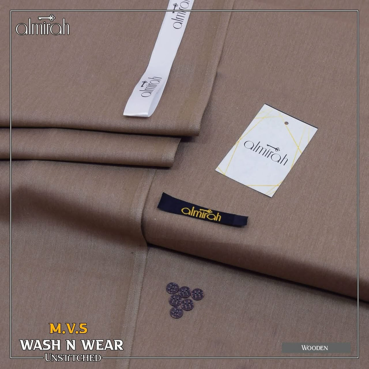 Men's Luxury Semi Wool Wash & Wear Unstitched By ALMIRAH