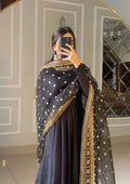 Noor e mahfil 3PCS  With ORGANZA DUPATTA