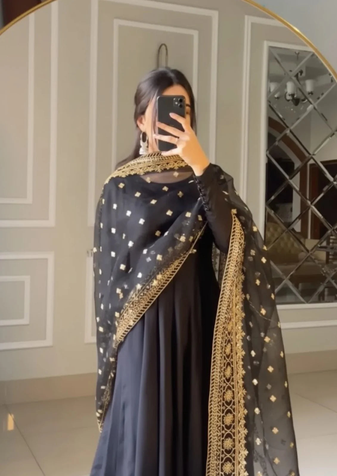 Noor e mahfil 3PCS  With ORGANZA DUPATTA